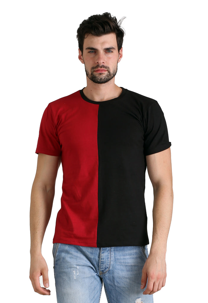 red and black tshirt