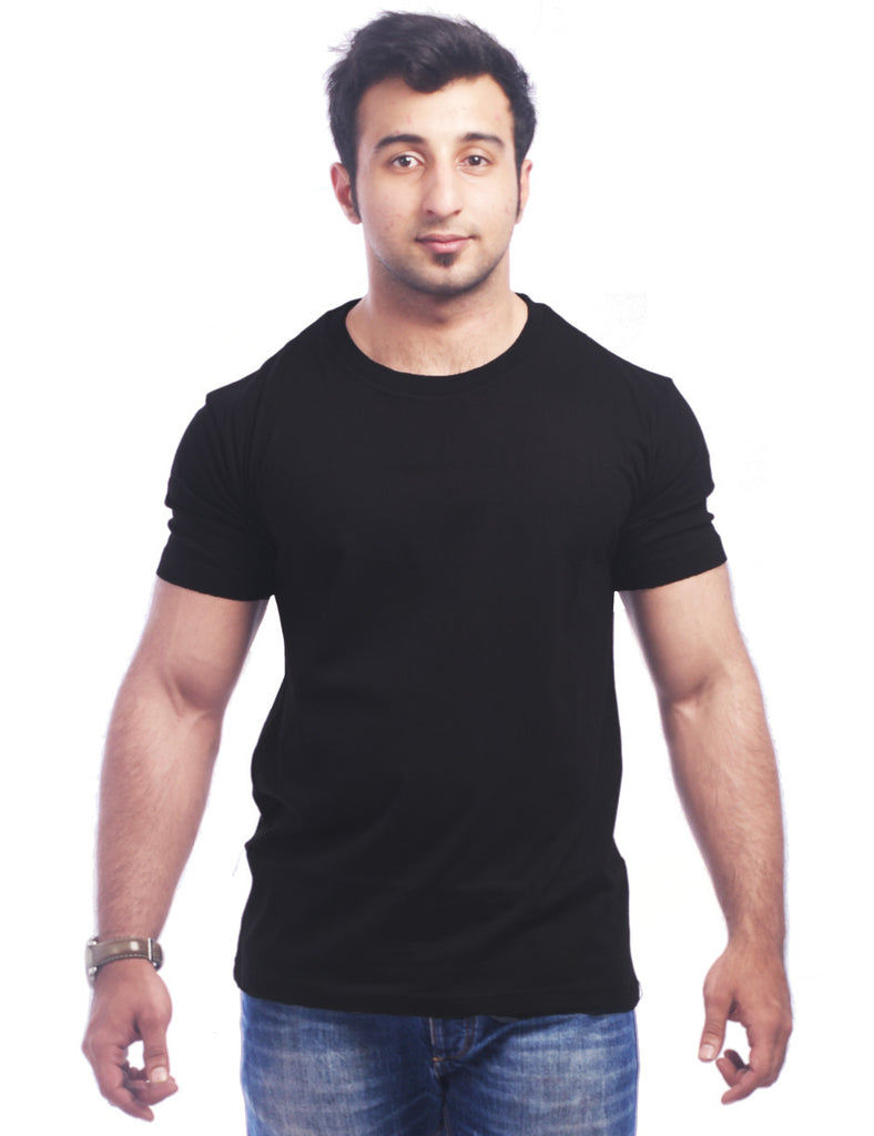 black t shirt half sleeve