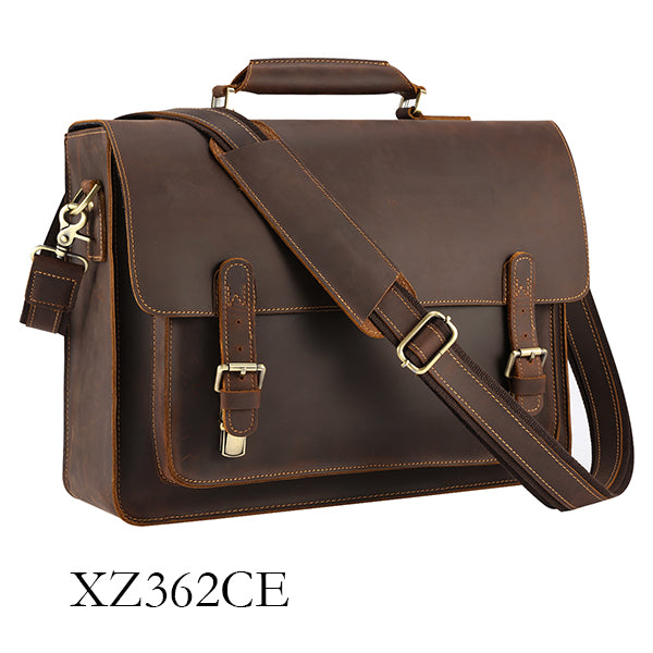 kattee men's leather satchel briefcase