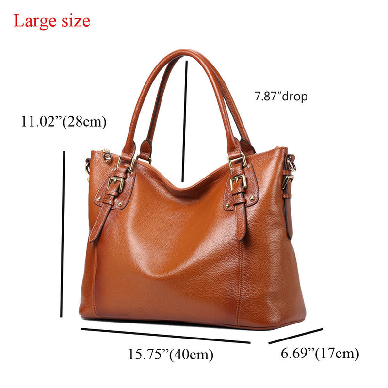 kattee women's vintage genuine leather tote shoulder bag