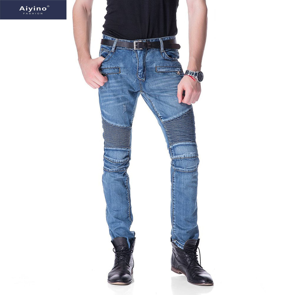 biker denim jeans