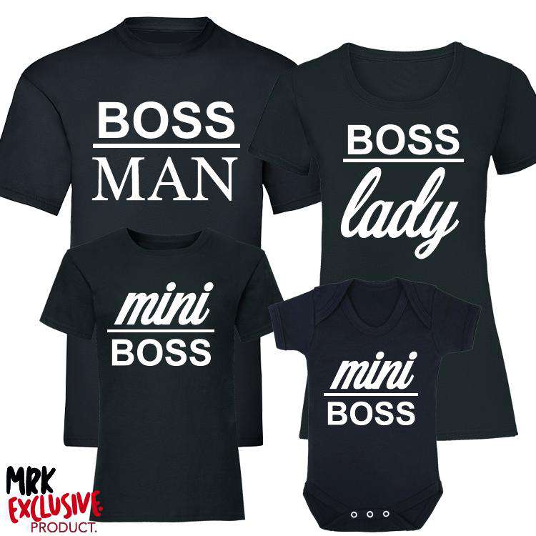 Boss Family - Matching Black T-Shirts 