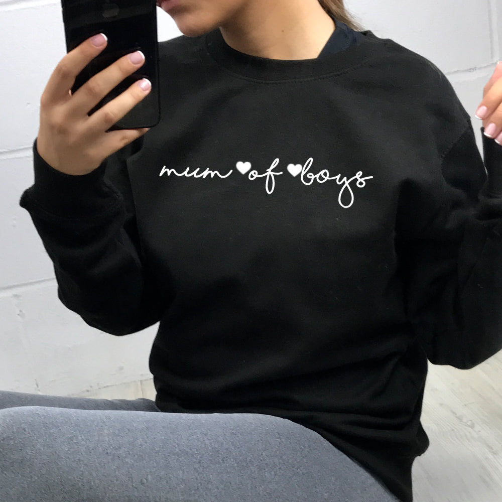 mum of boys sweatshirt