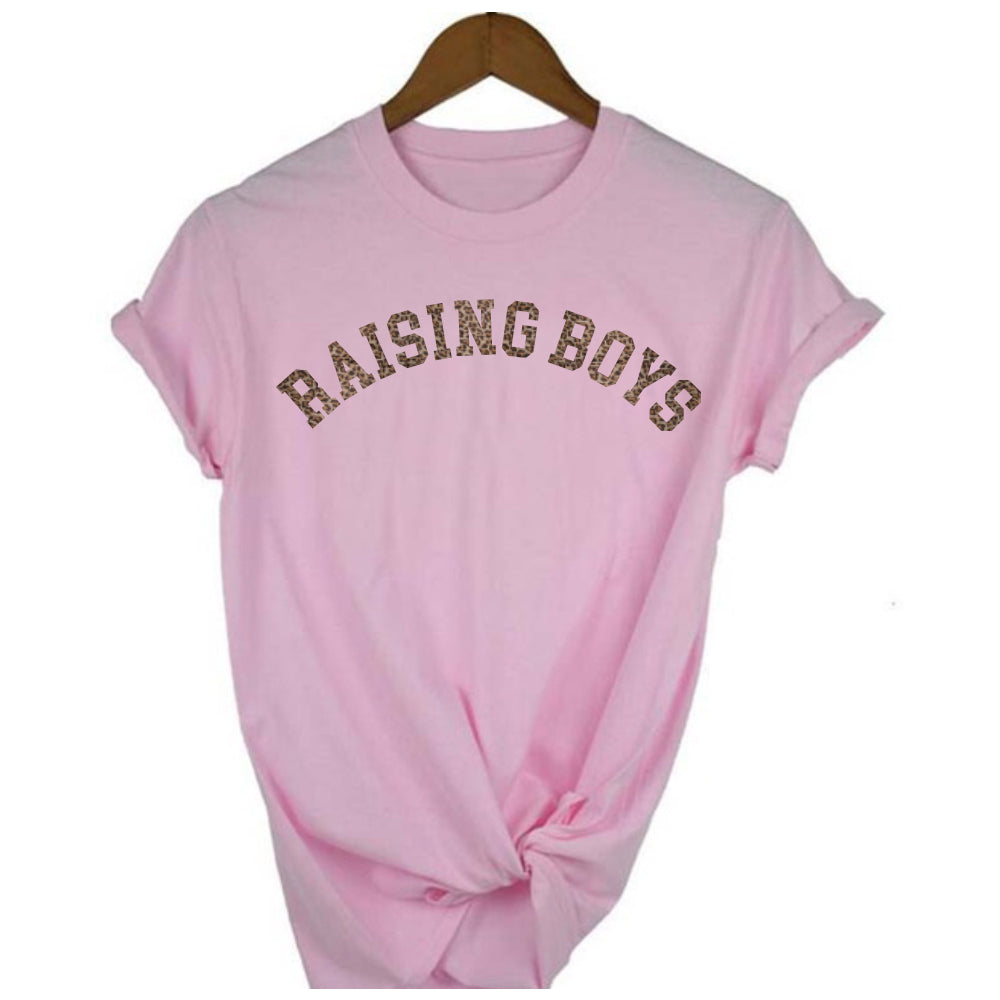 Raising Boys Leopard Tee (MRK X) - My Rocking Kids