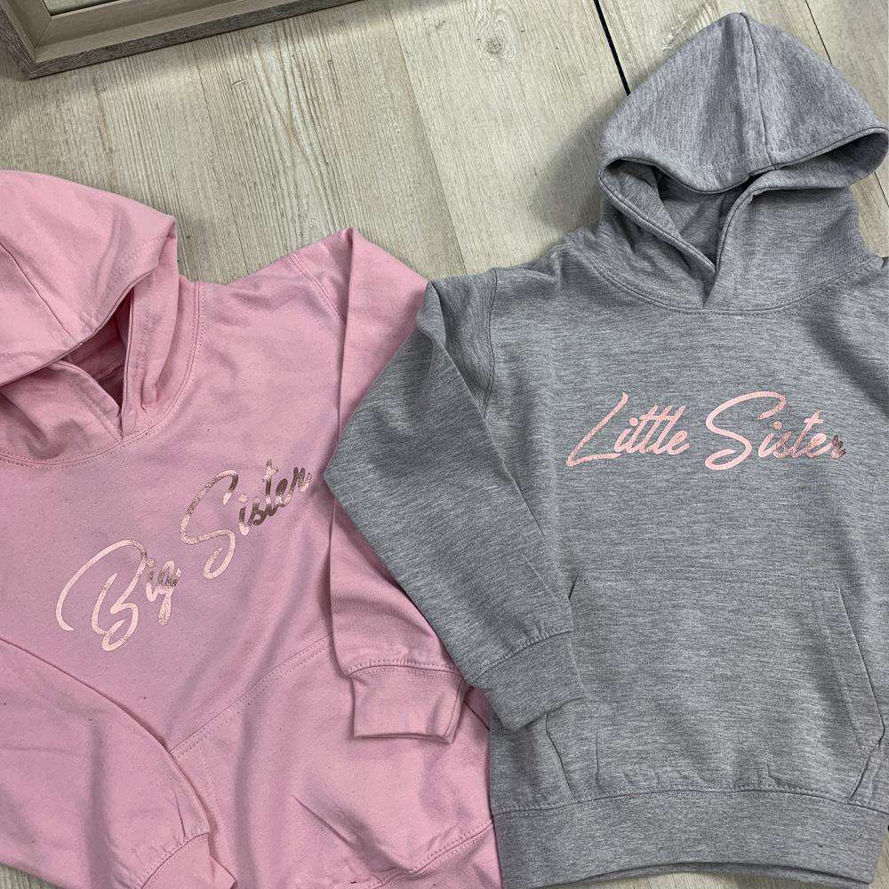 sisters pink hoodie