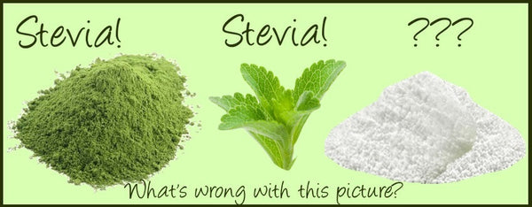 comparación de la stevia natural con la stevia procesada