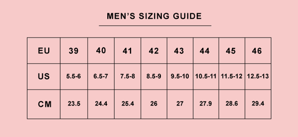 Intentionally Blank Men's Size Guide