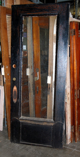 Antique 1900s Oak Full Light Egg Dart Entry Door Architectural Salvage