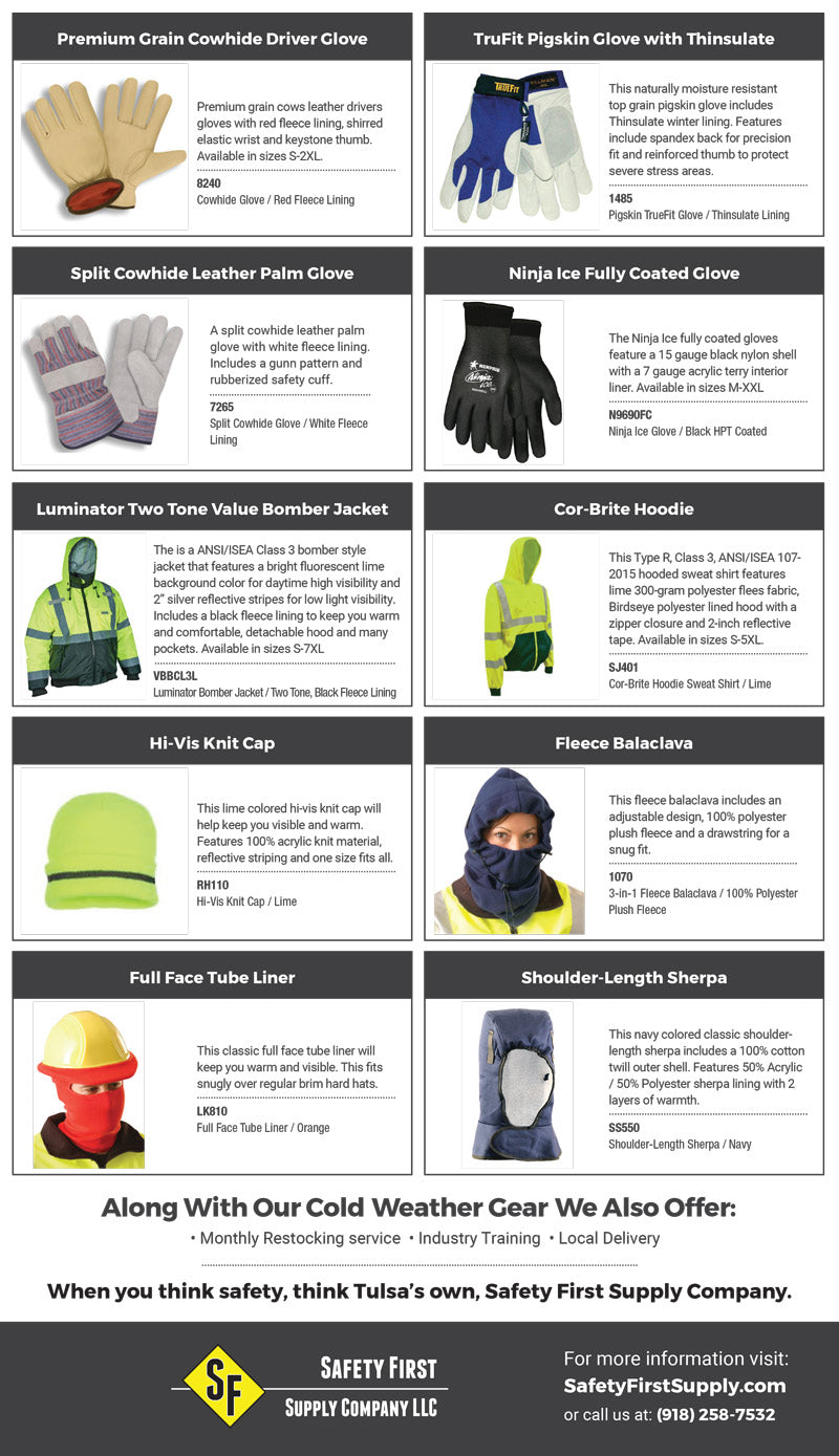 Cold Weather Gear – Safety First Supply Company, LLC