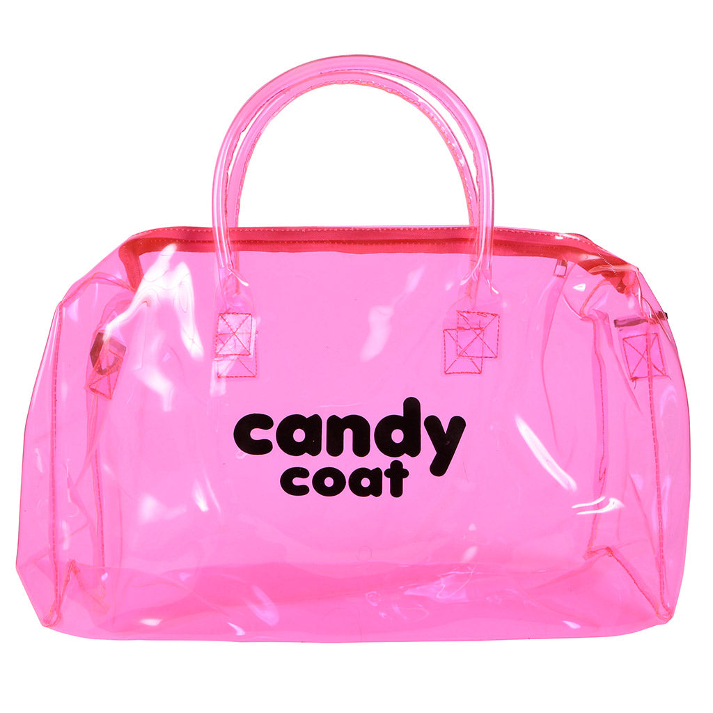 pink duffle bag