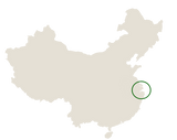 A map of china with Hangzhou outlined