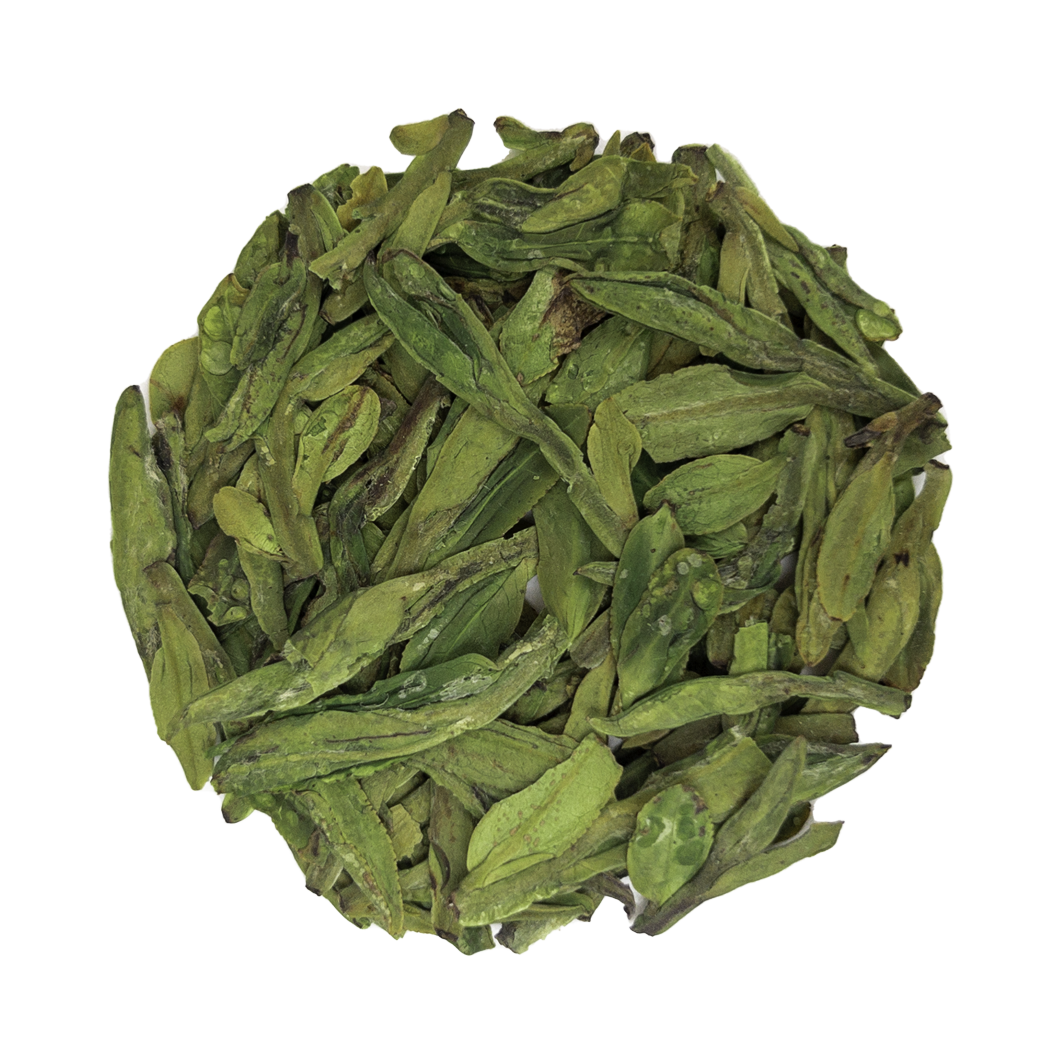 A photo of green tea leaves