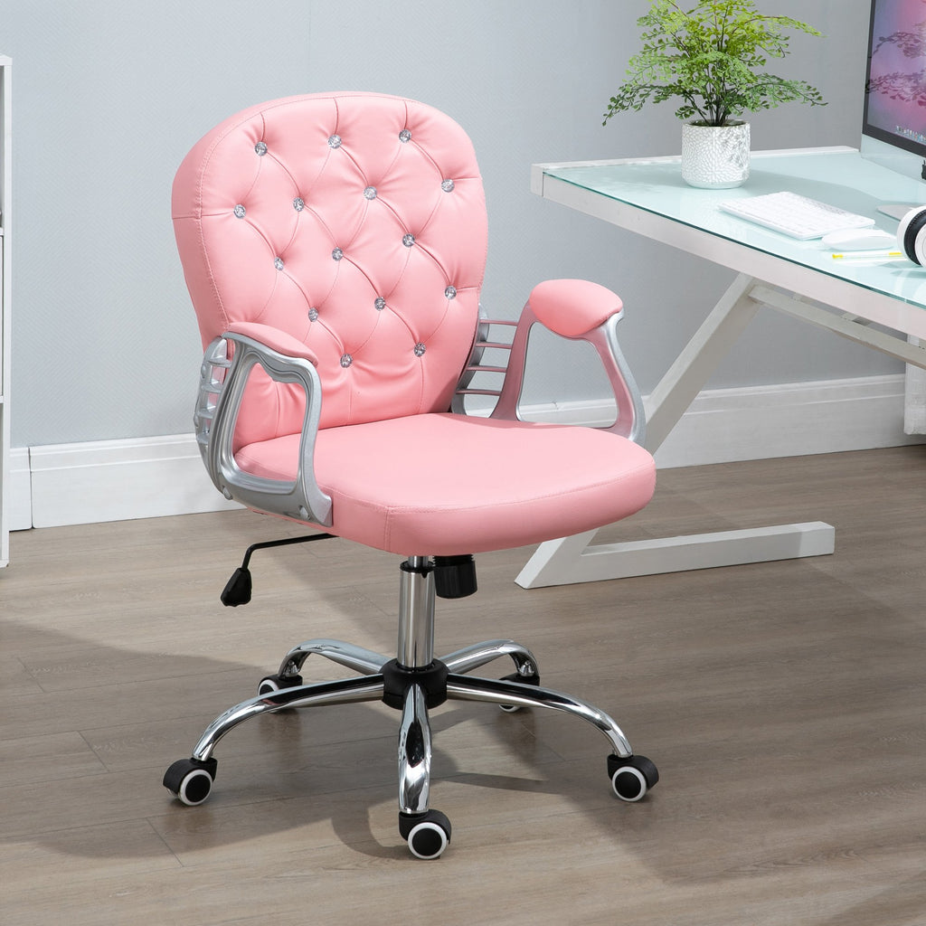 Tufted Home Office Chair - Pink – Betel Canada