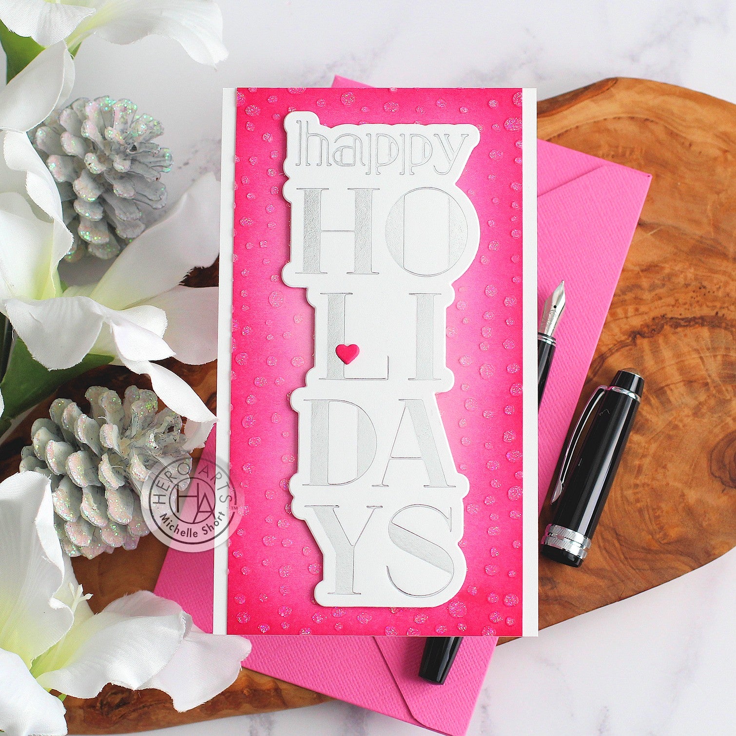 Stacked Happy Holiday by Michelle Short for Hero Arts