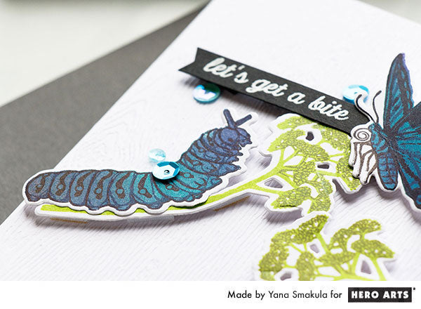  Color Layering Caterpillar Cards by Yana Smakula for Hero Arts