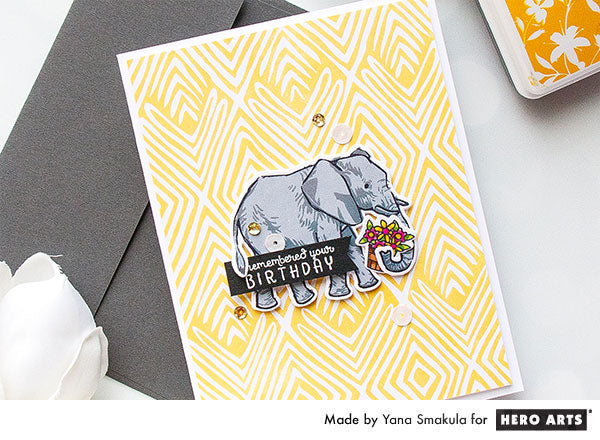 Color Layering Elephant Cards with Yana for Hero Arts