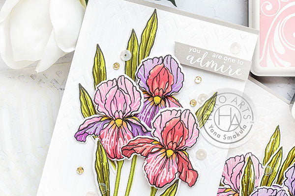 3D Decoupage with Layering Iris Stamps by Yana Smakula for Hero Arts