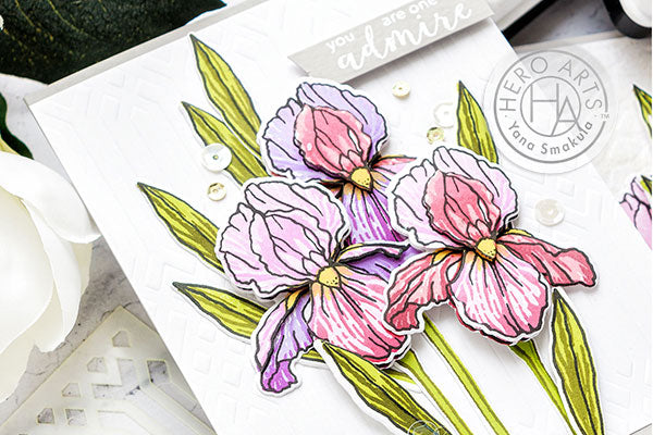 3D Decoupage with Layering Iris Stamps by Yana Smakula for Hero Arts