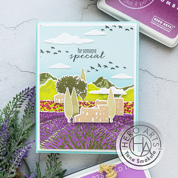 Lavender Field Heroscape cards by Yana Smakula for Hero Arts