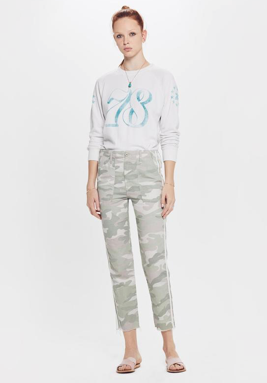 mother camo pants with stripe