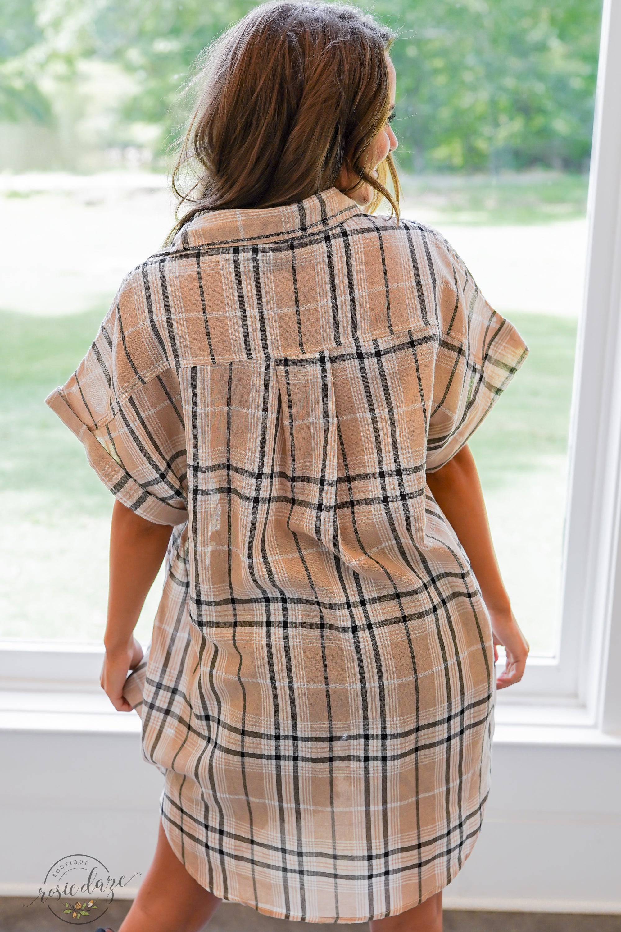 Miss Love Plaid Tunic