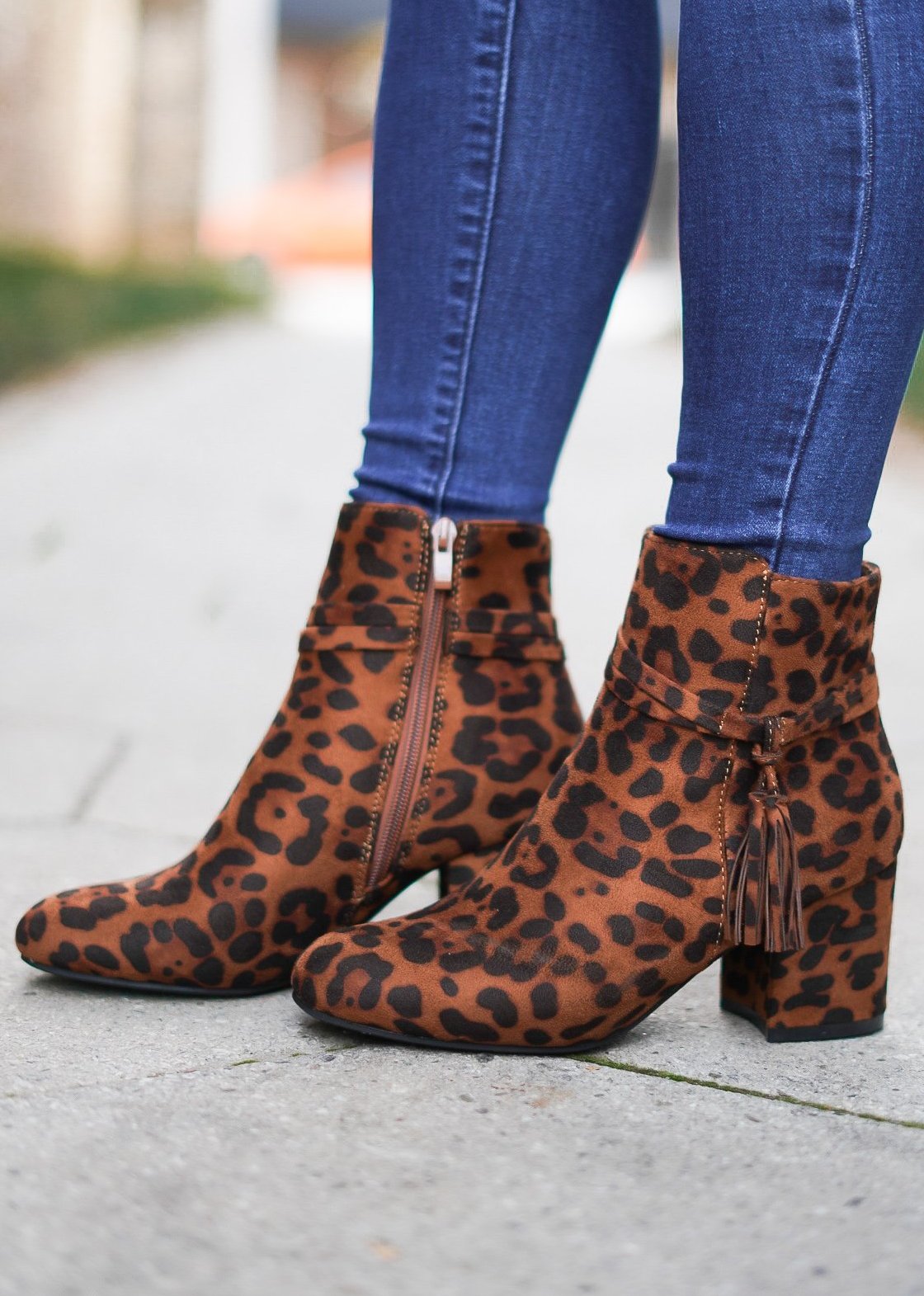 leopard booties boutique