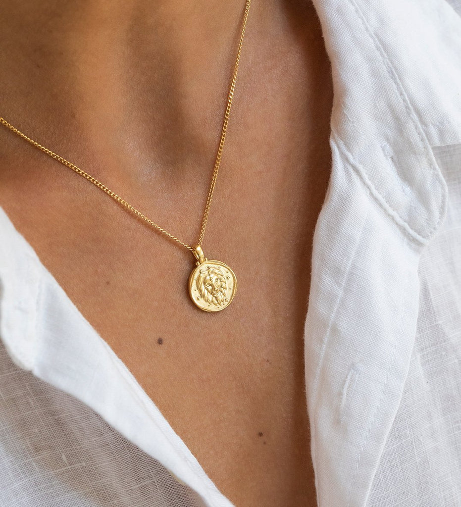 LEO ZODIAC NECKLACE (18K GOLD VERMEIL) – KIRSTIN ASH (Australia)