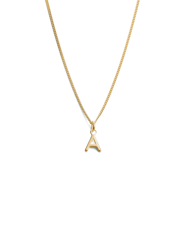 Tiny Initial Necklace W Gold Filled + Vermeil