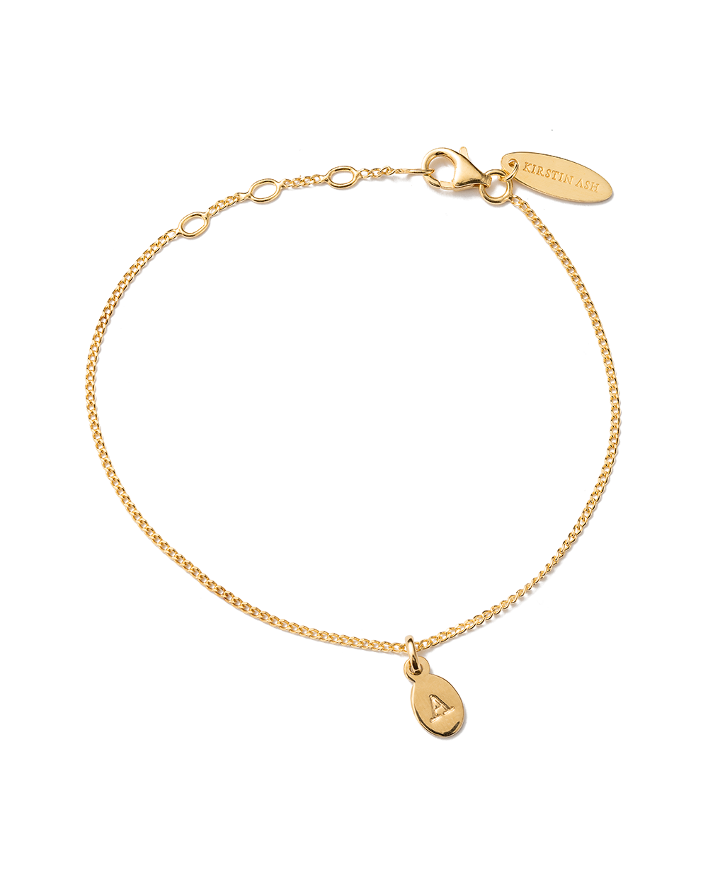 INITIAL BRACELET A-Z (18K GOLD VERMEIL) - KIRSTIN ASH Australia product image