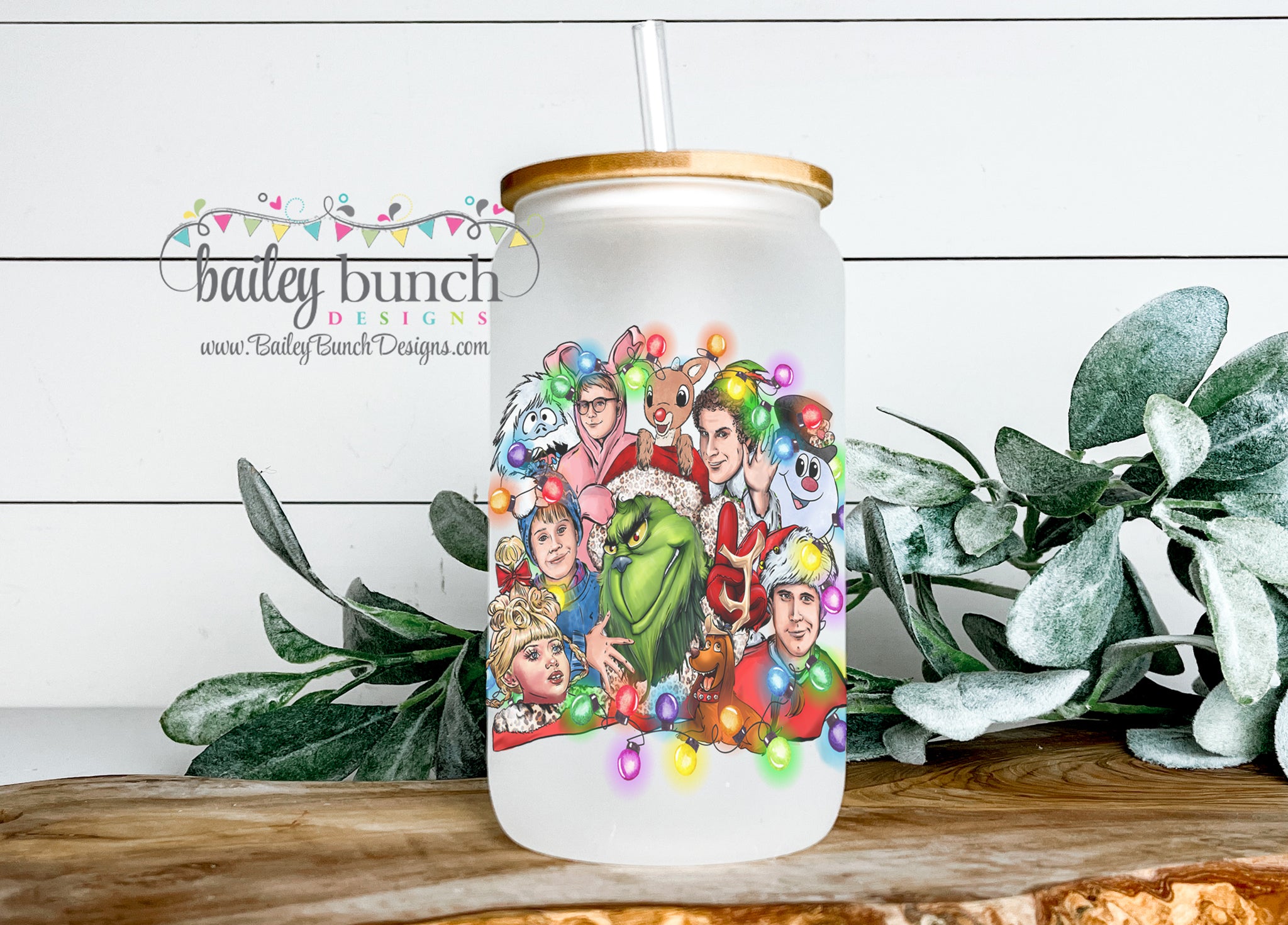 Grinch's Farm Frosted Can Glass with Lid + Straw — LOCAL FIXTURE