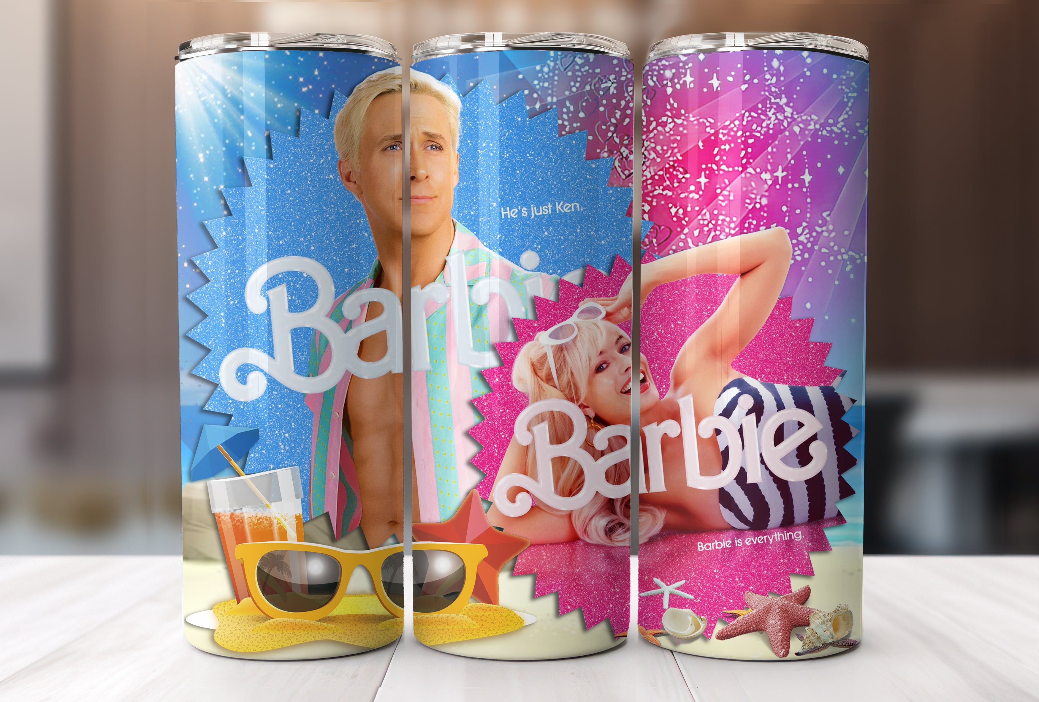 barbie tumbler, pink tumbler, bling tumbler, embellished tumbler