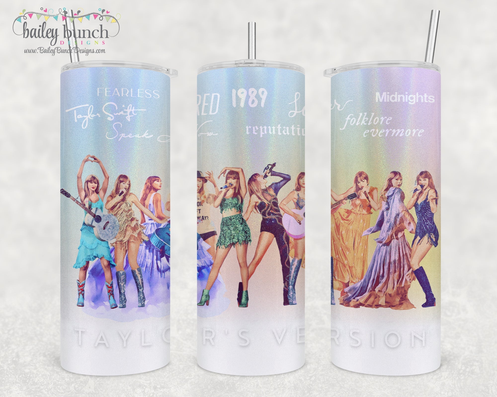 Taylor Swift The Eras Tour 20oz Tumbler Cup with Metal Straw and Plastic  Straw