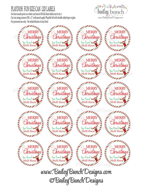 Playdoh Treat Bags, Christmas Favors PLAYDOH0520 - Bailey Bunch Designs