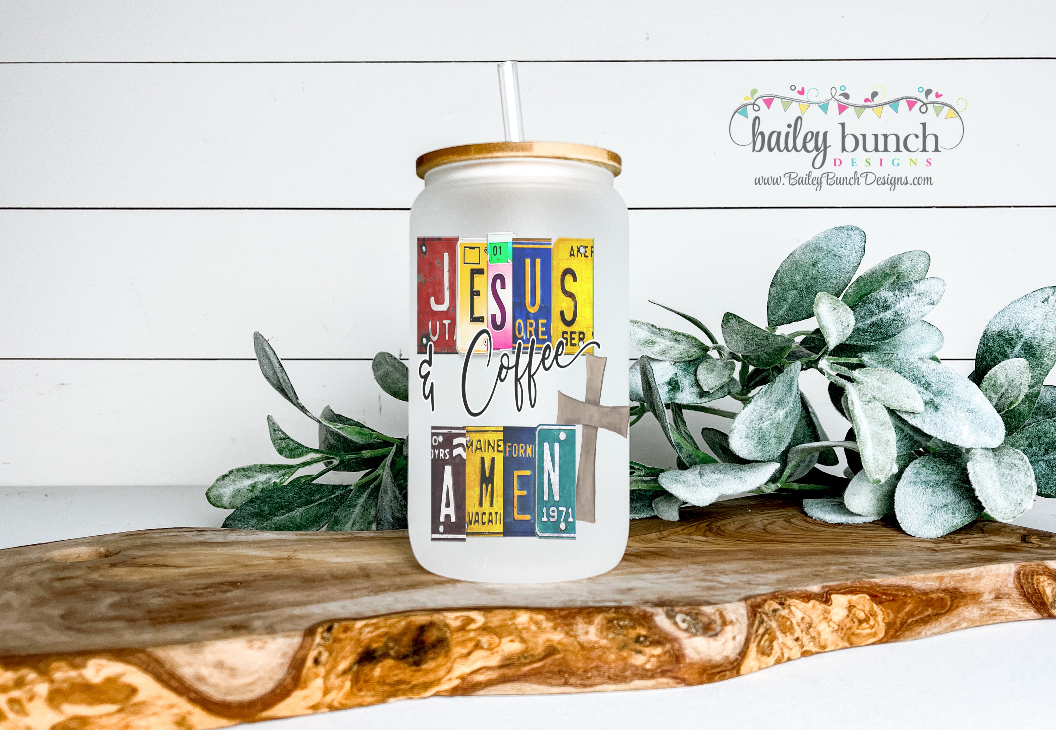 Faith Can Move Mountains Glass Cup, Iced Coffee Glass Can, Frosted Gla –  WoodenBlissICT