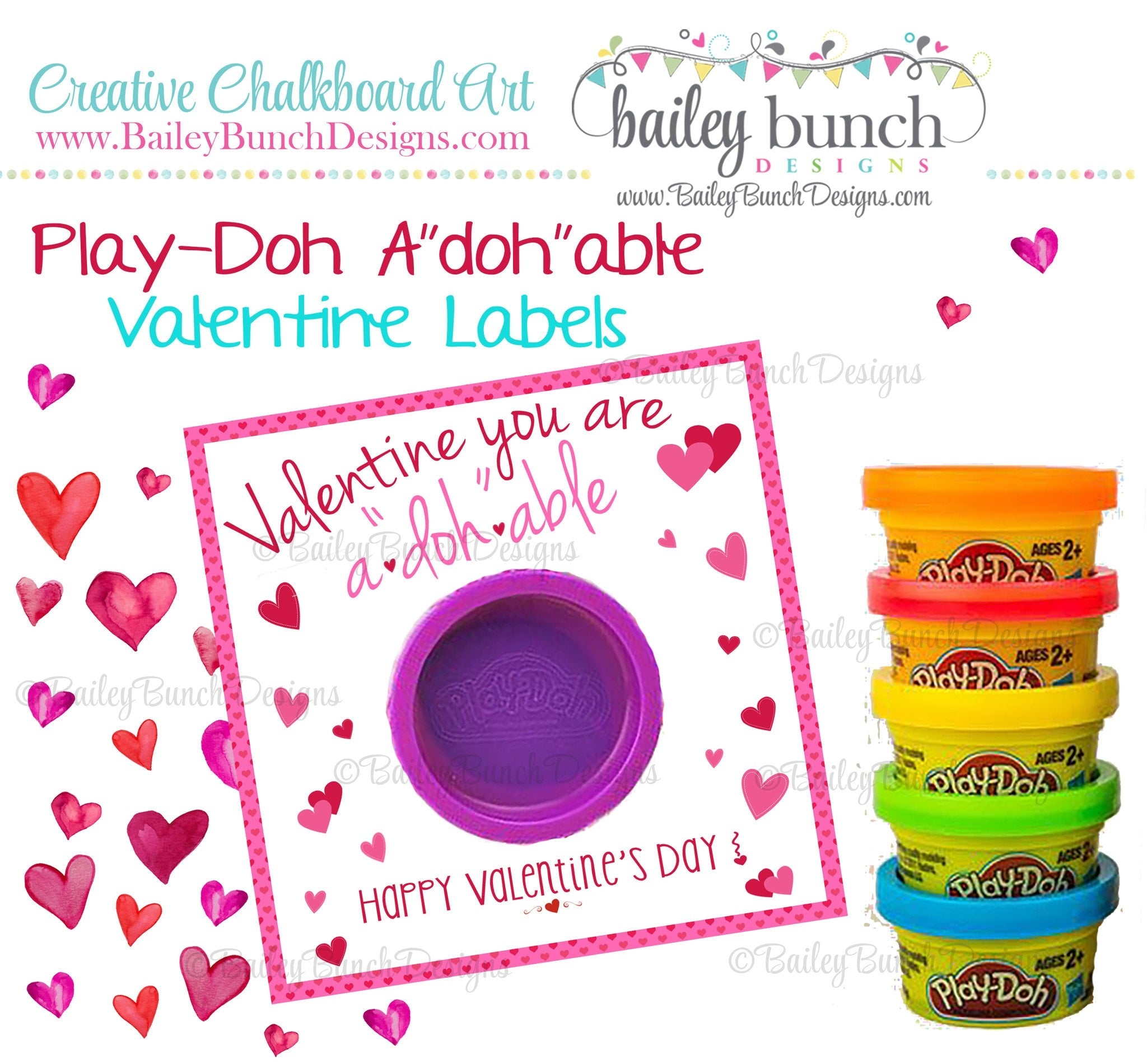 Play Doh Valentines - Beal Creations
