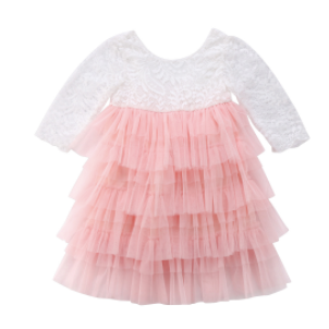 Baby/Toddler Pink Lace Long Sleeve Dress – Blush + Willow