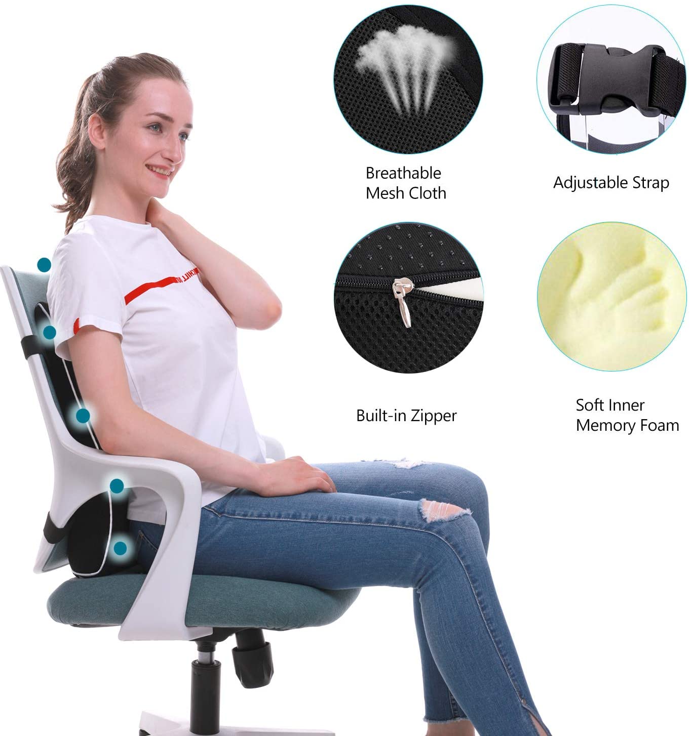 qutool lumbar support pillow