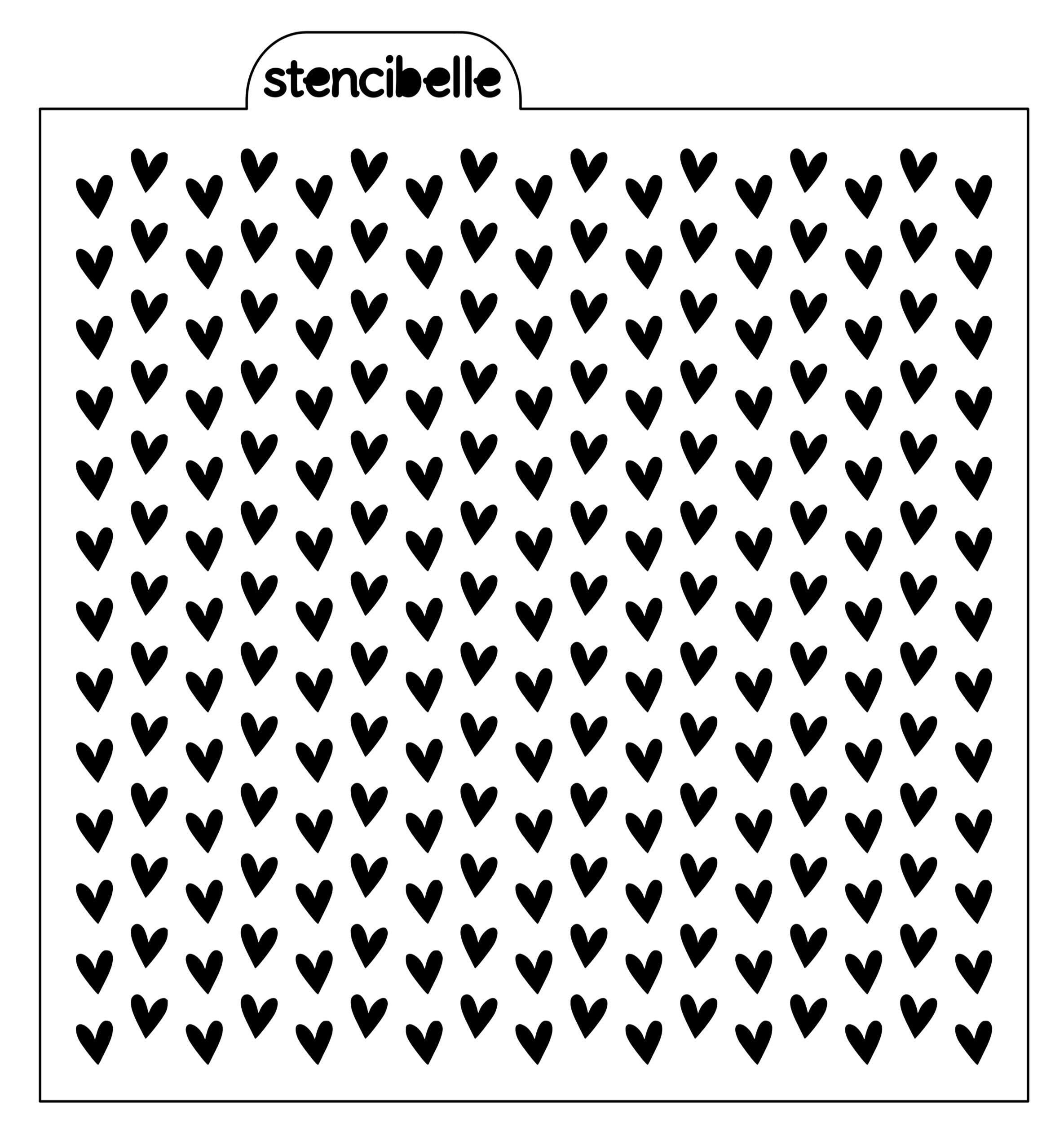 Funky Small Heart Background Stencil Design - SVG FILE ONLY – stencibelle