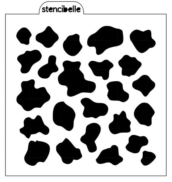 Download Cow Print Stencil - stencibelle