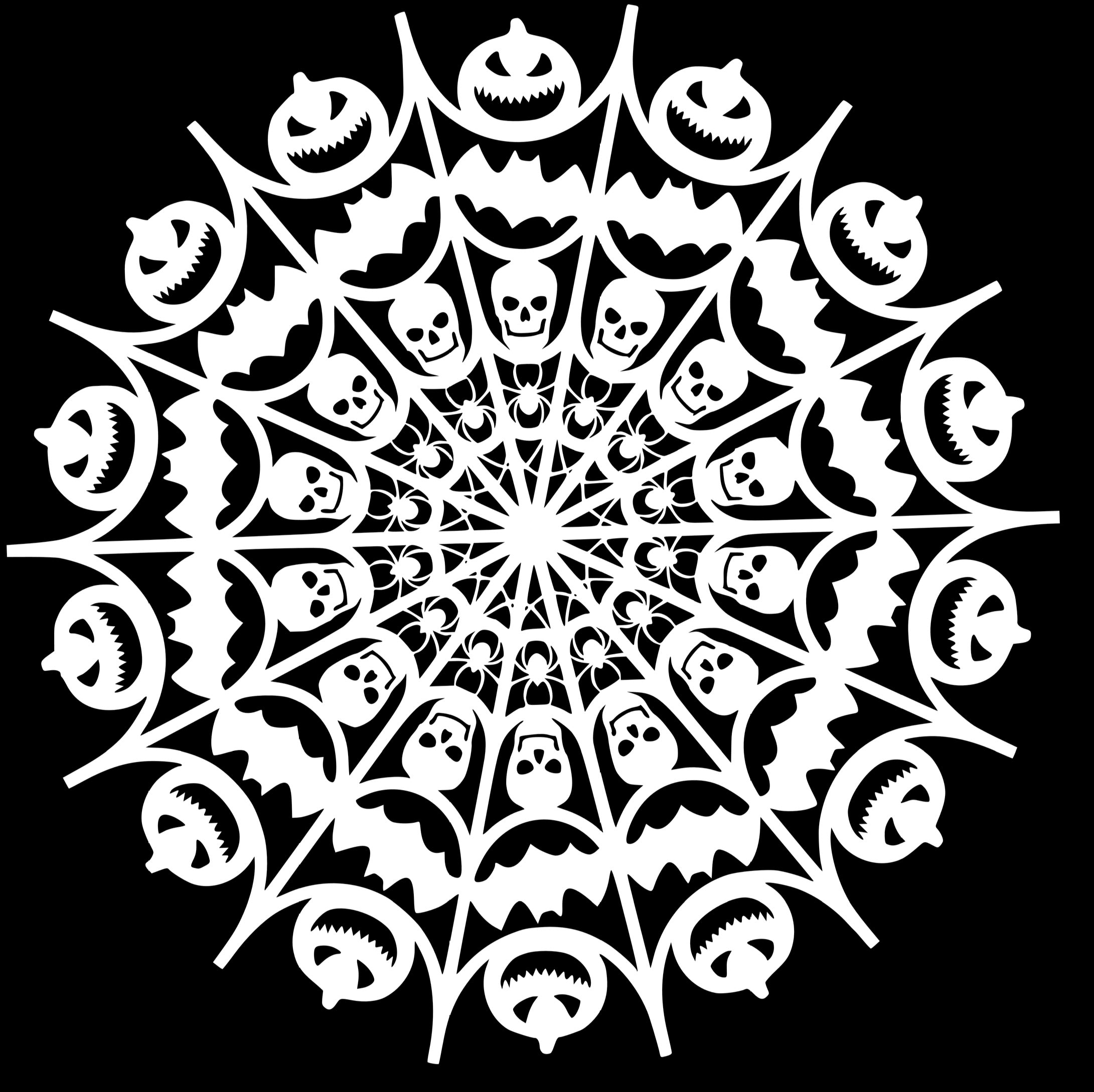 Download Free Halloween Mandala Svg For Crafters - Layered SVG Cut File