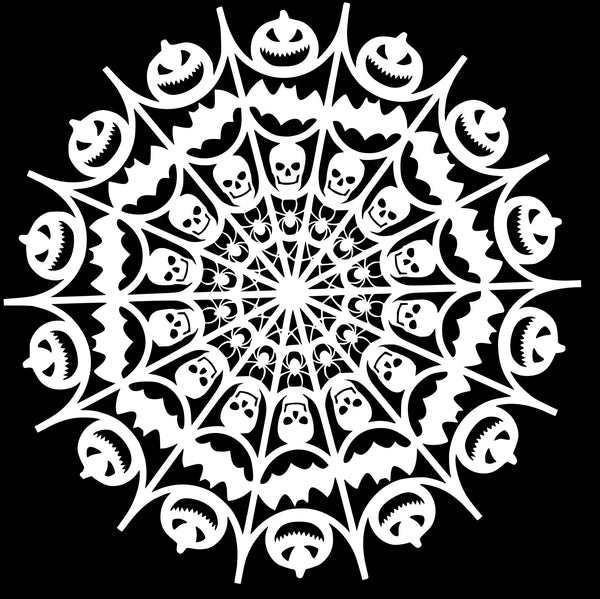 Download Halloween Mandala Stencil - stencibelle