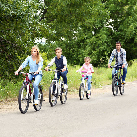 biking with family