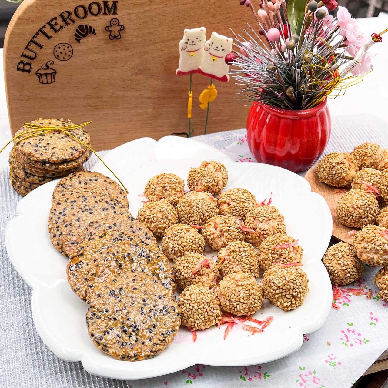 日式胡麻薄脆餅 櫻花蝦鹹味曲奇 Savoury Cookies Collection Butteroom Baking Studio