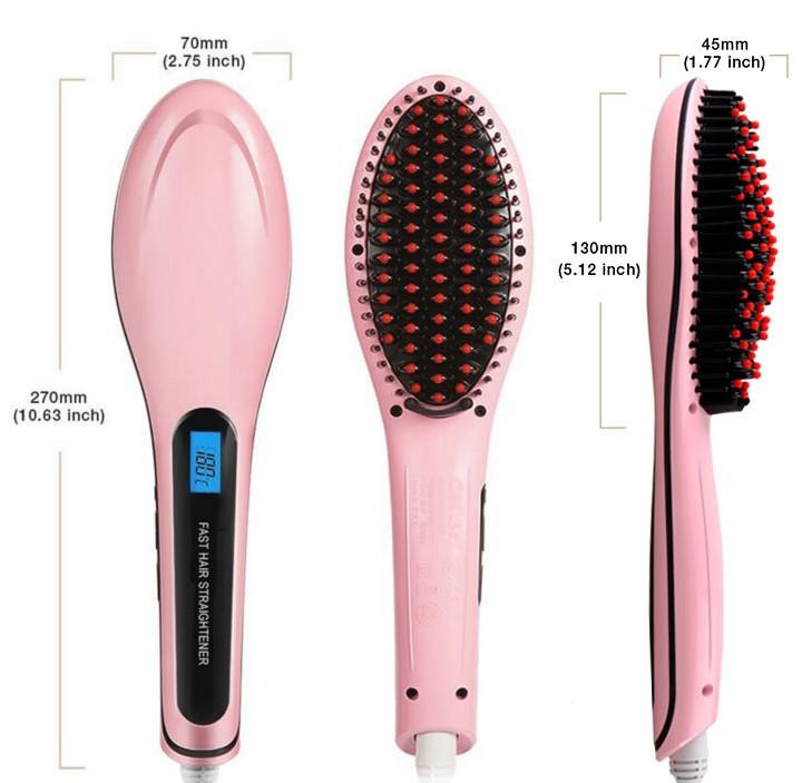 Fast Electric Hair Straightening Brush Berry Stock