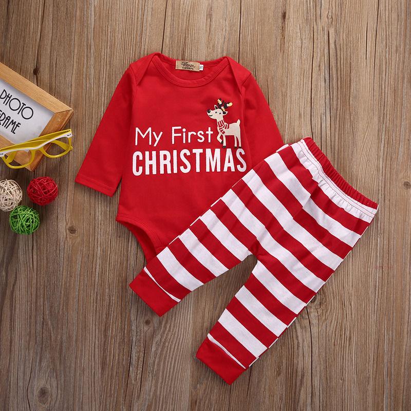 my first christmas baby romper