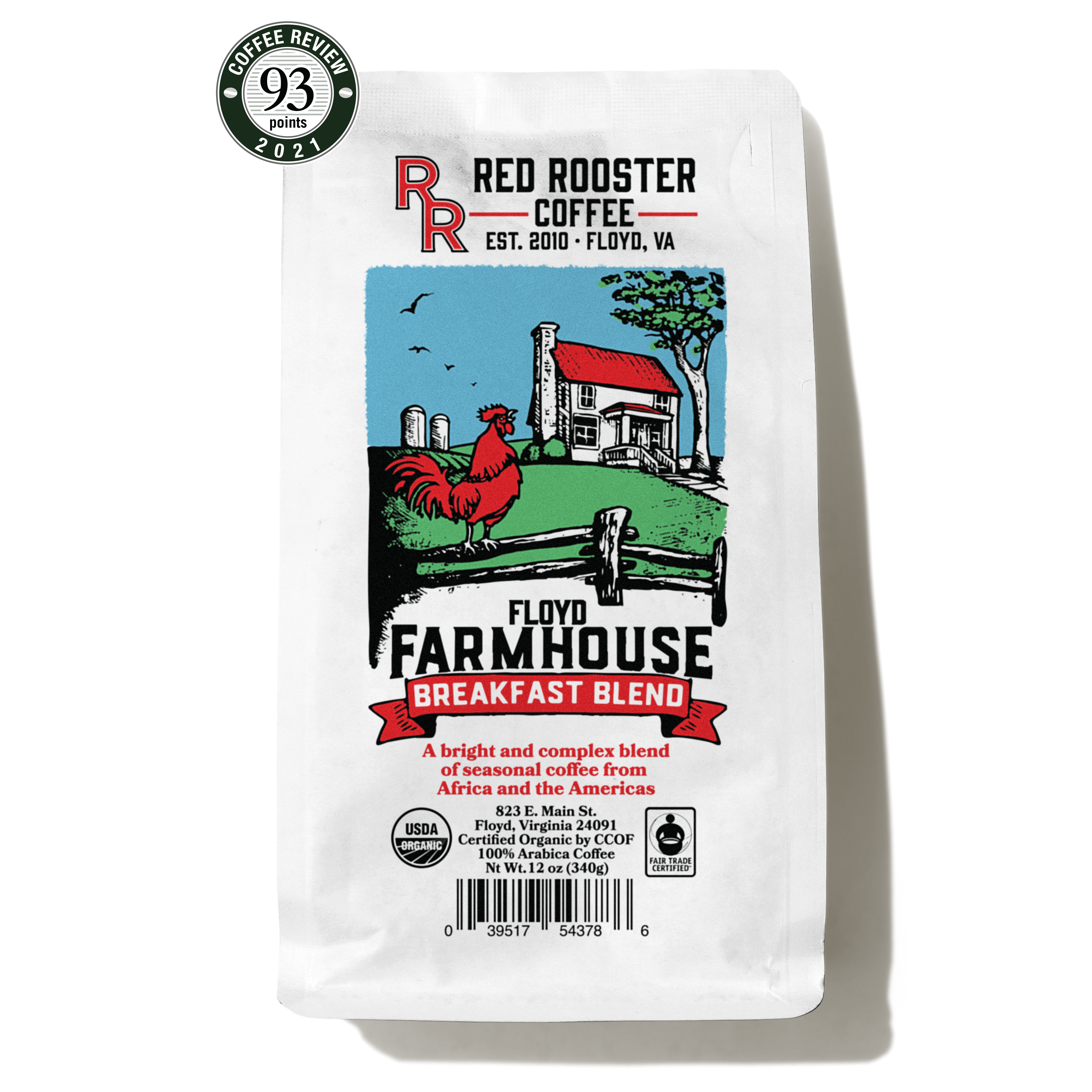 Organic Floyd Farmhouse Breakfast Blend - Red Rooster Coffee product image