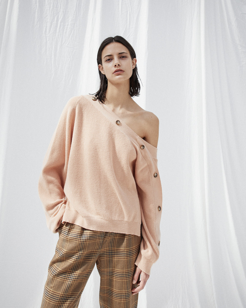 CAMERIN - Off shoulder sweater - Apricot – Nanushka