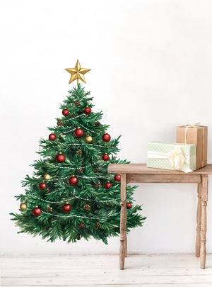 Christmas Tree Wall Sticker - Simple Shapes