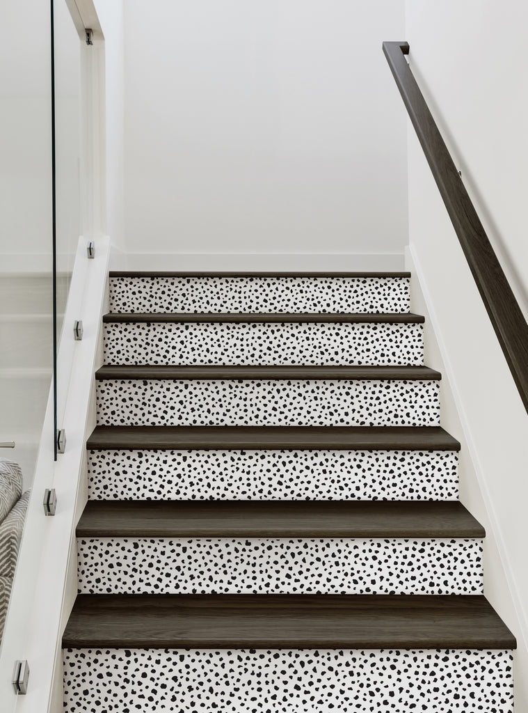 Geometric Peel and Stick Stair Riser Strips