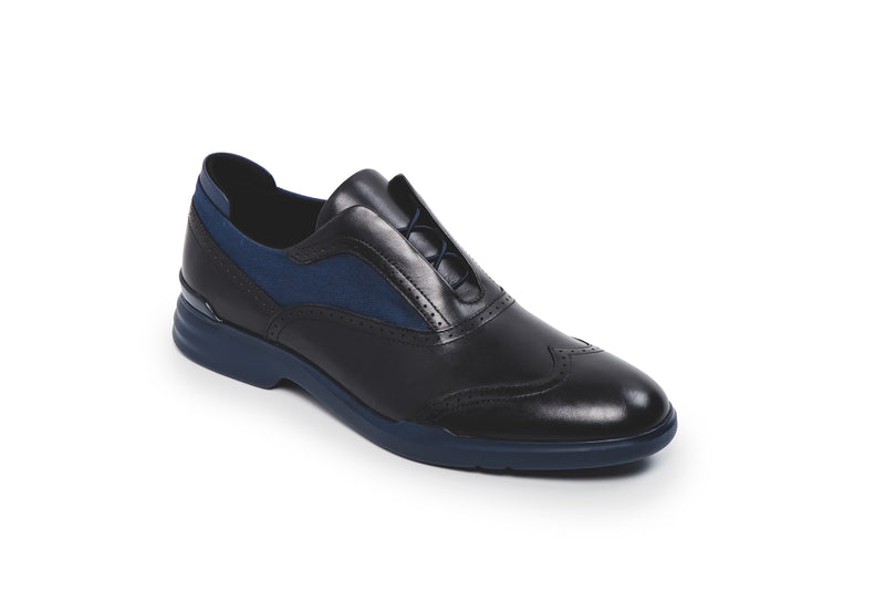 CR7 Amalfi Black Leather Lace Up Brogue 